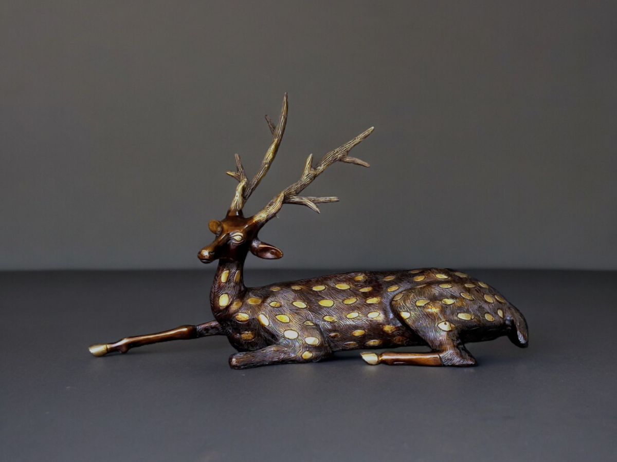 BRASS DEER HEIGHT 6 INCHES