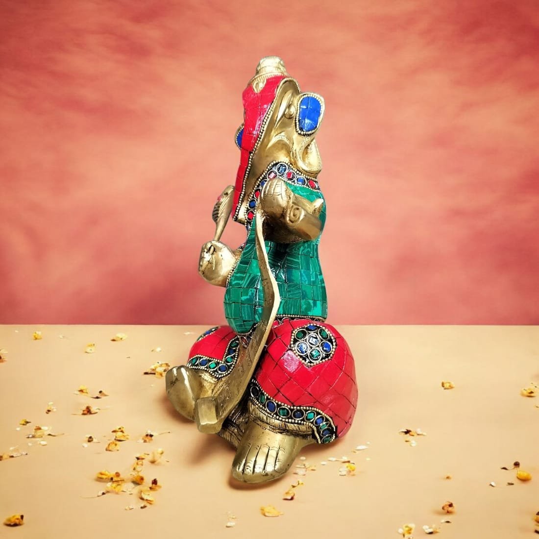 BRASS GANESHA IDOL HEIGHT 10 INCHES - Image 3