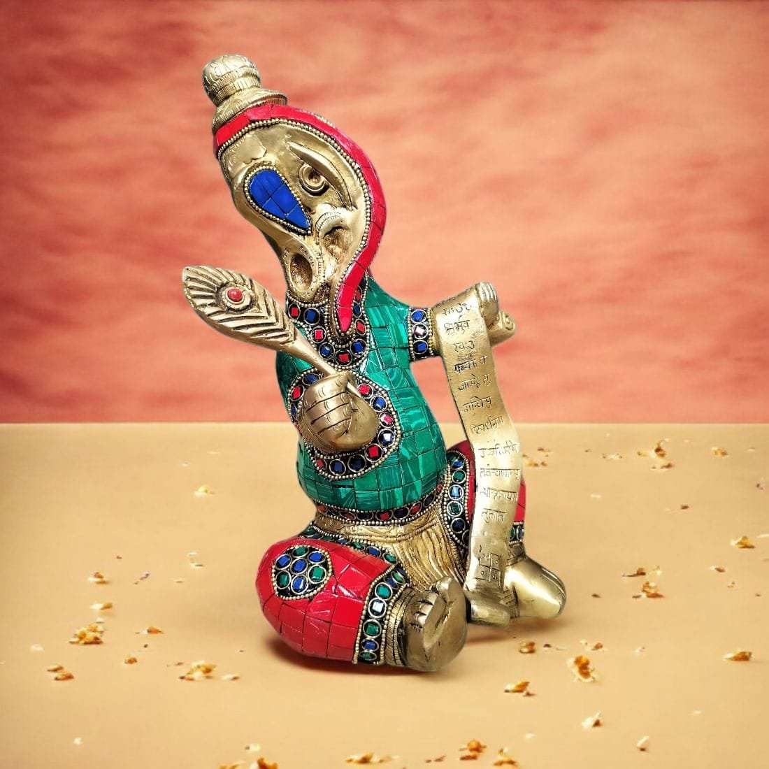 BRASS GANESHA IDOL HEIGHT 10 INCHES - Image 2