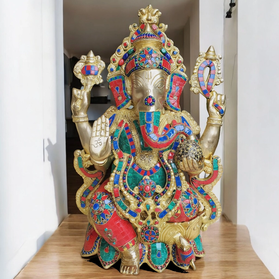 BRASS GANESHA IDOL HEIGHT 20 INCHES - Image 2