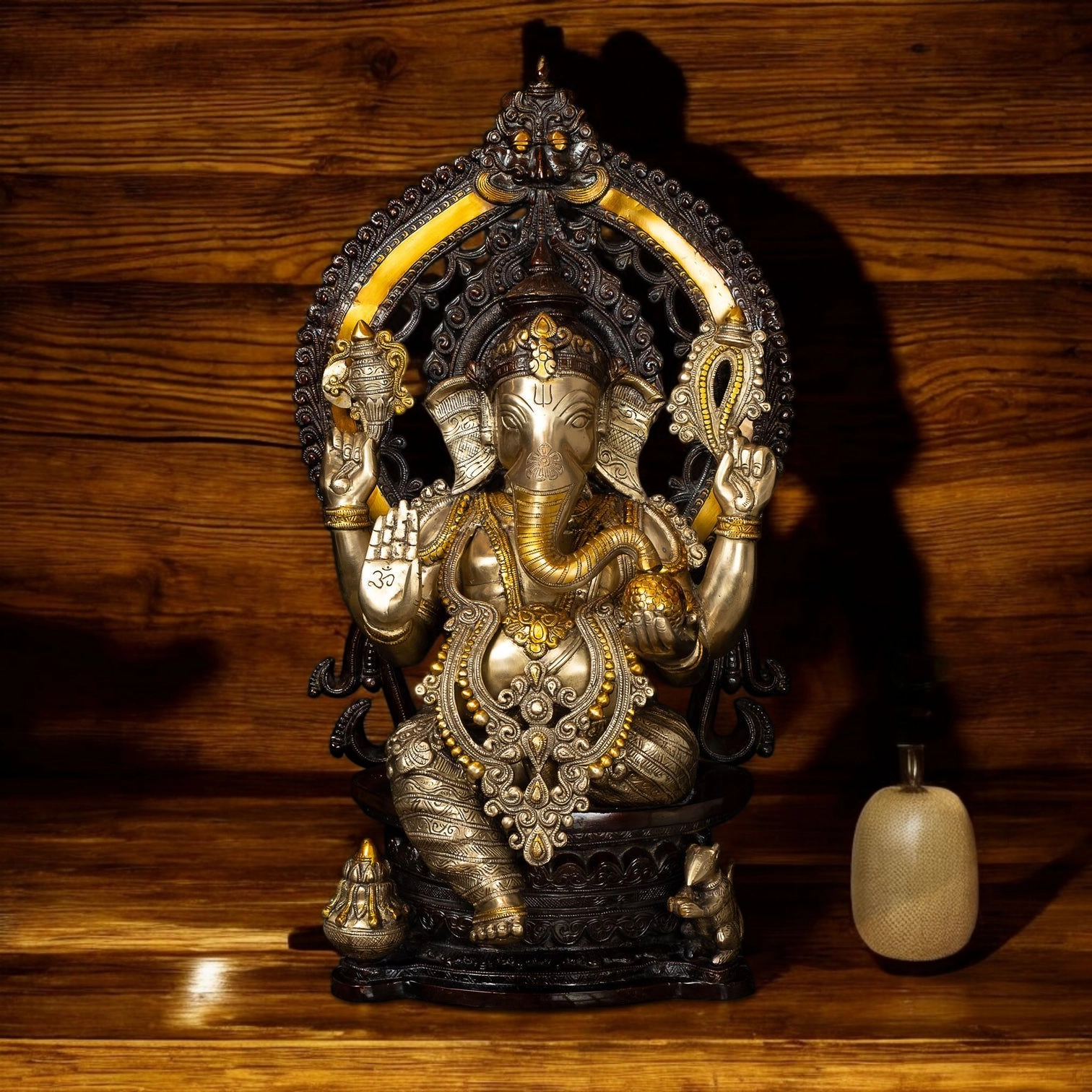 26" inches Ganesha Brass Statue, Brass Ganesha Statue Large, Ganesh Brass Idol, Entrance Home Decor, Ganapati Murti Indian Housewarming Gift