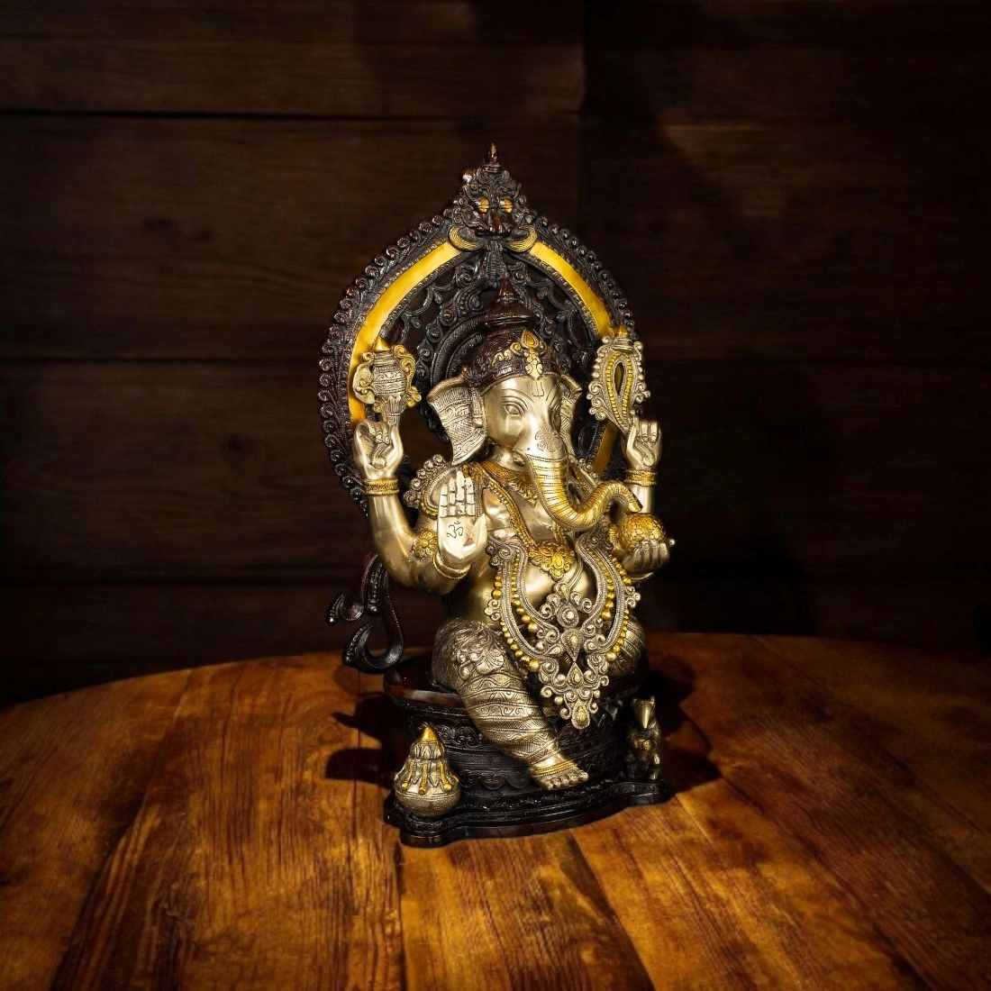 26" inches Ganesha Brass Statue, Brass Ganesha Statue Large, Ganesh Brass Idol, Entrance Home Decor, Ganapati Murti Indian Housewarming Gift - Image 2
