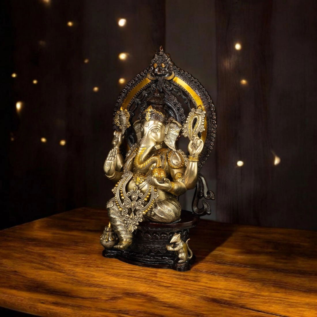 26" inches Ganesha Brass Statue, Brass Ganesha Statue Large, Ganesh Brass Idol, Entrance Home Decor, Ganapati Murti Indian Housewarming Gift - Image 3