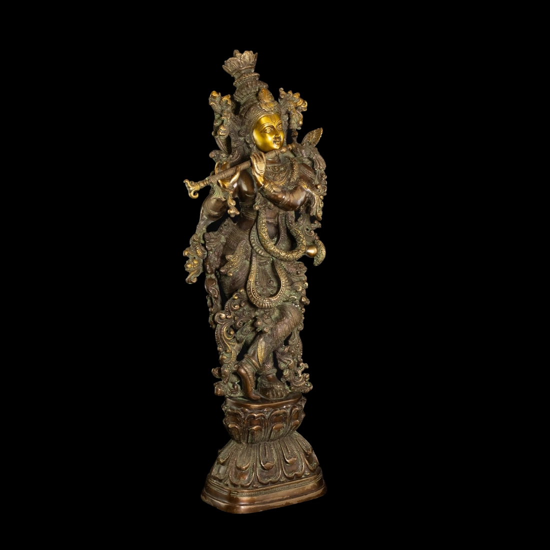 BRASS KRISHNA IDOL HEIGHT 29 INCHES - Image 2
