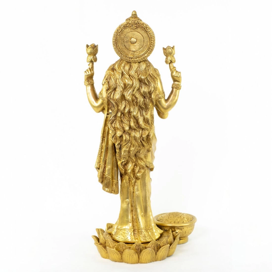 BRASS GODDESS LAKSHMI IDOL HEIGHT 24 INCHES - Image 5
