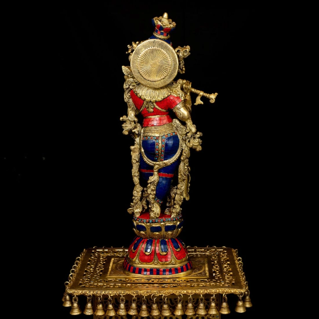 BRASS KRISHNA IDOL HEIGHT 29 INCHES - Image 4