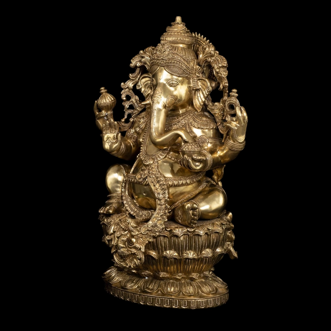 BRASS BIG GANESHA IDOL HEIGHT 26 INCHES - Image 3
