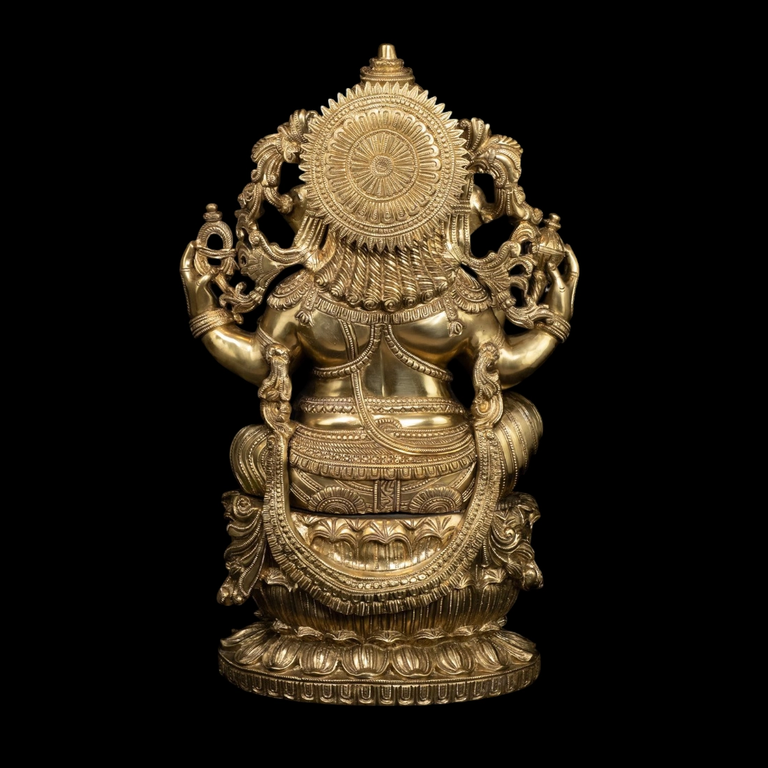 BRASS BIG GANESHA IDOL HEIGHT 26 INCHES - Image 4