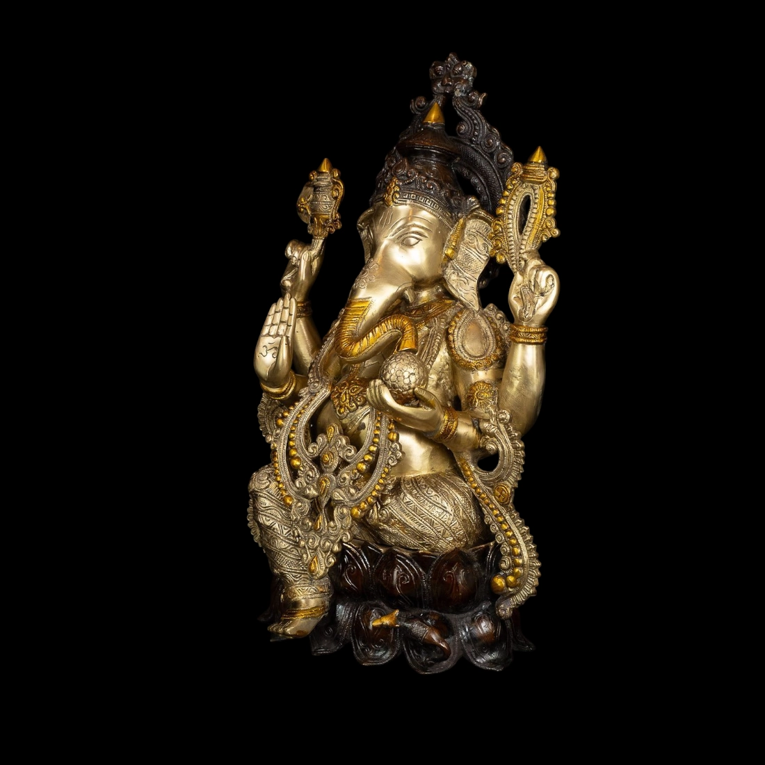 BRASS GANESHA IDOL HEIGHT 20 INCHES - Image 3