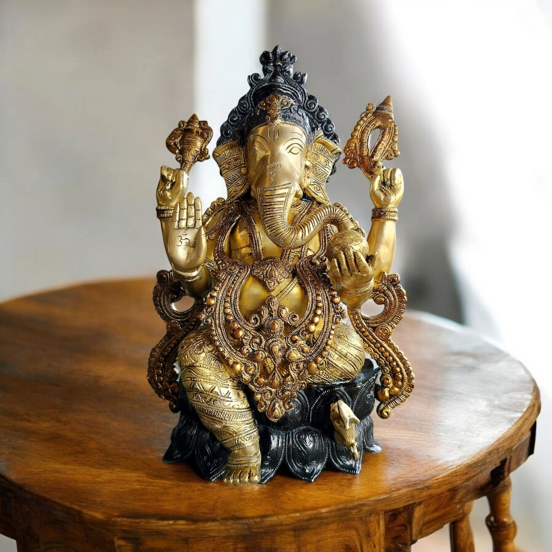 BRASS GANESHA IDOL HEIGHT 20 INCHES - Image 3