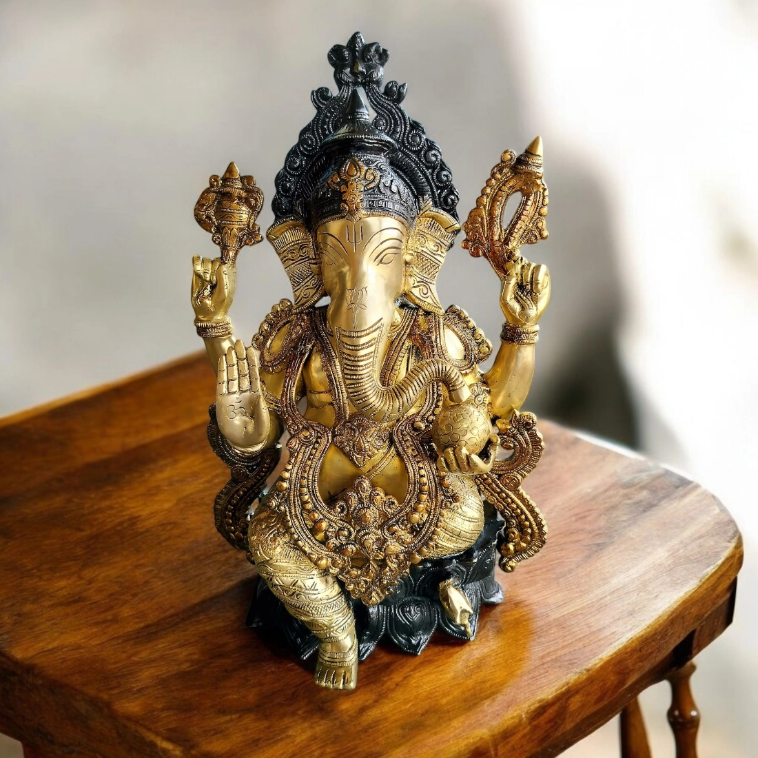 BRASS GANESHA IDOL HEIGHT 20 INCHES - Image 2