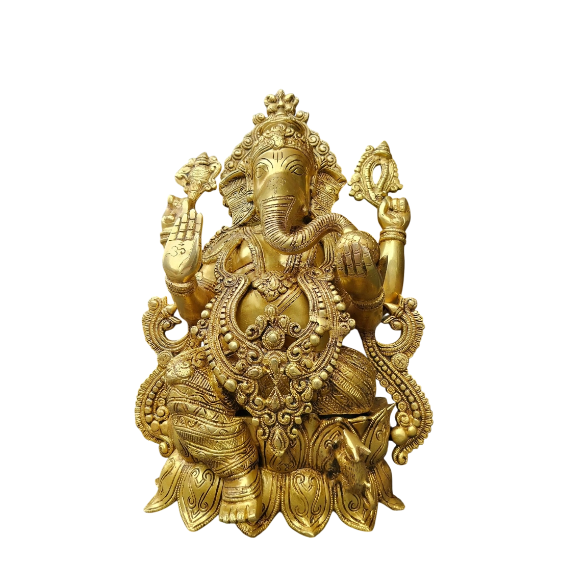BRASS GANESHA IDOL HEIGHT 20 INCHES - Image 3