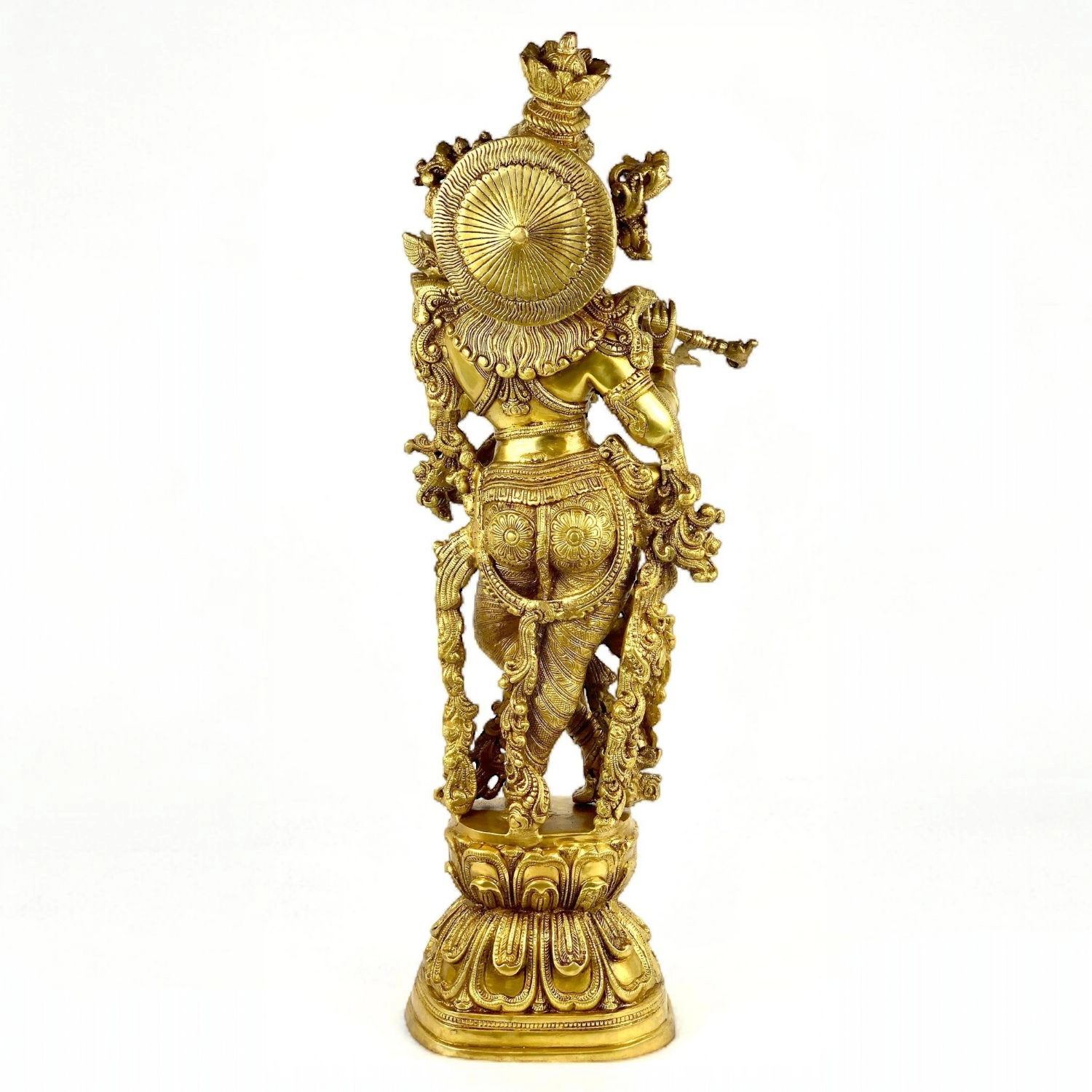 BRASS KRISHNA IDOL HEIGHT 29 INCHES - Image 5