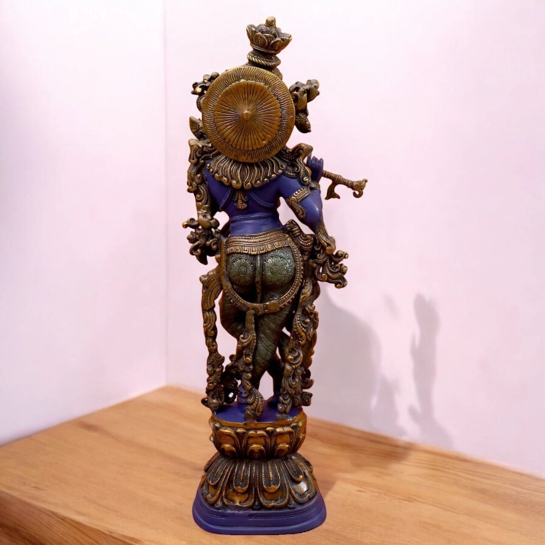 BRASS KRISHNA IDOL HEIGHT 29 INCHES - Image 5