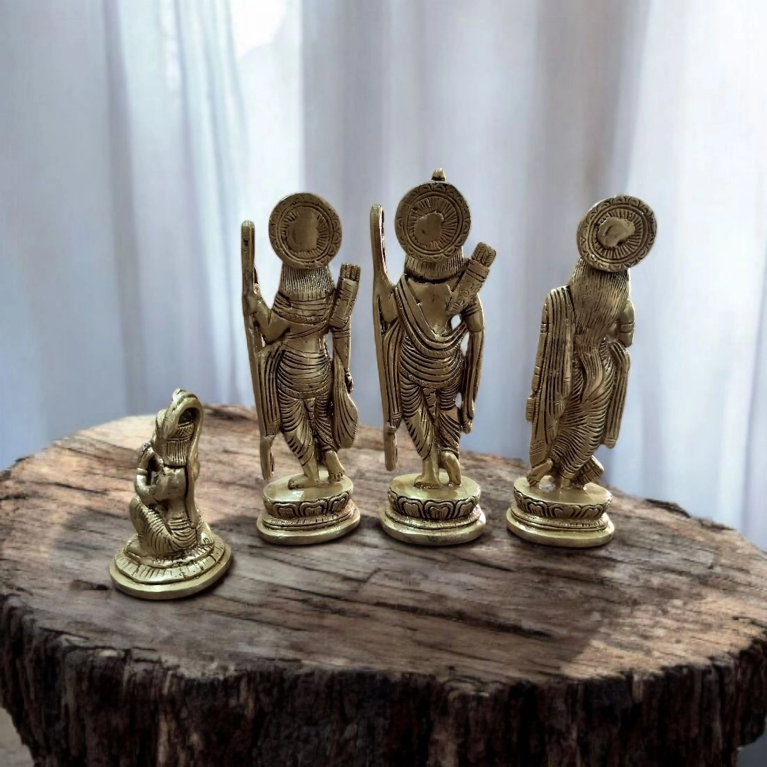 Brass Ram Darbar Brass Statue/idol, Indian Brass Art, Brass God Idol, Brass Sculpture, Brass Figurine Large, Home Decor Rama Statue Height 7 Inches - Image 5