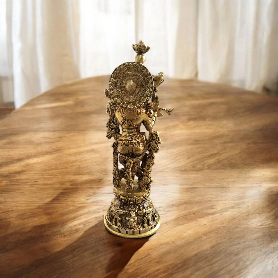 BRASS KRISHNA IDOL HEIGHT 21 INCHES - Image 2