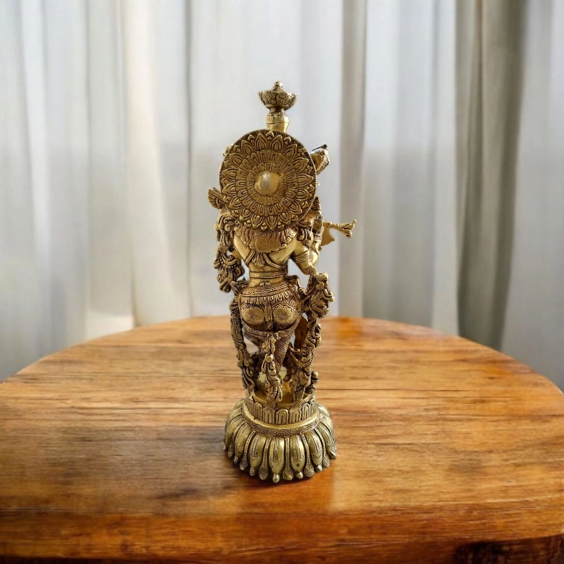 BRASS KRISHNA IDOL HEIGHT 21 INCHES - Image 2