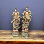 BRASS RADHA KRISHNA IDOL HEIGHT 21 INCHES