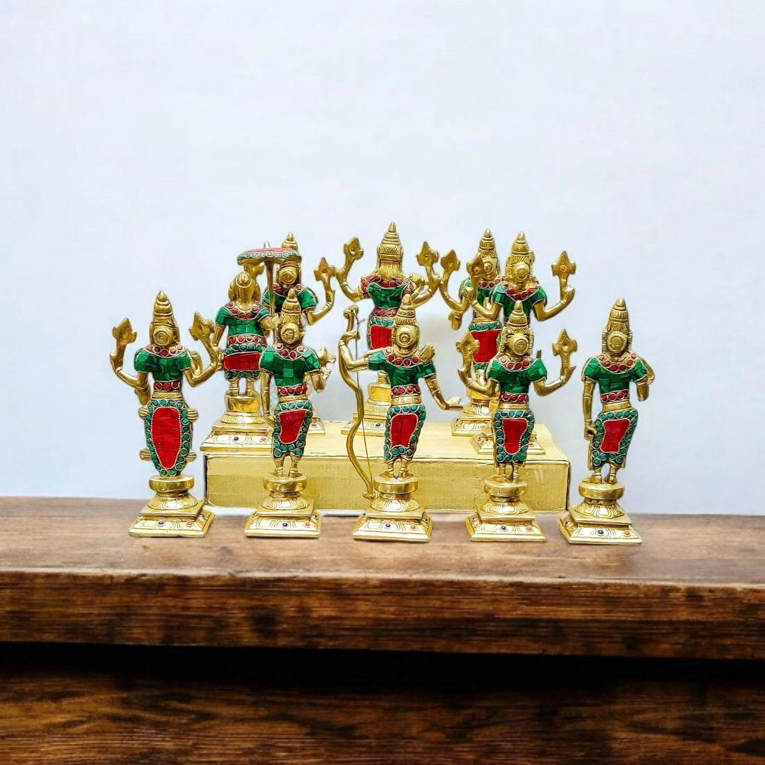 6 INCH (10 pieces set) brass Dashavatar of lord Vishnu, dashavatar Brass Statue , Home Decor Gift, Indian Brass Art, Brass God Vishnu Idols - Image 2