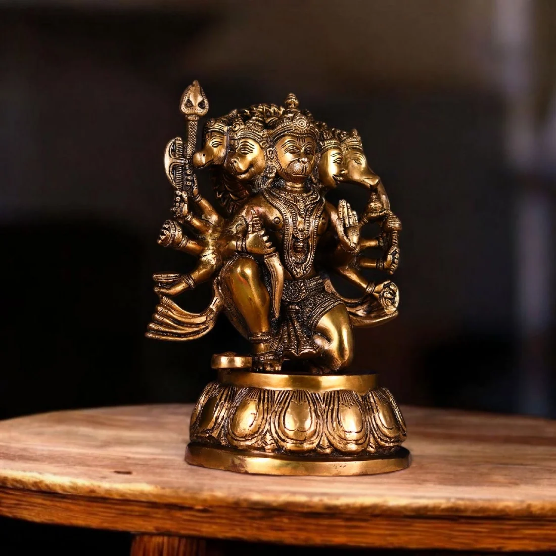 Hanuman Brass Statue, Hanuman Statue, Lord Hanuman, Brass Hanuman Ji Idol, Hanuman Statue Brass, 13"inch Hanuman Statue Brass God Idol - Image 2